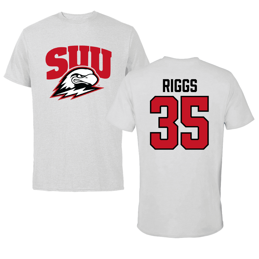 Southern Utah University Football Light Gray Tee - #35 Brady Riggs