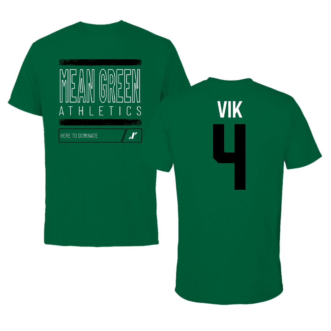 University of North Texas Volleyball Green Dominate Tee - #4 Ryann Vik