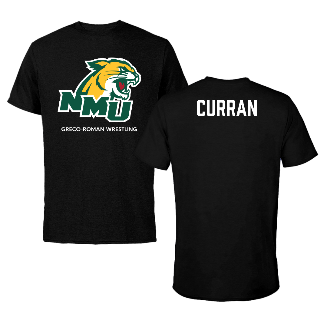 Northern Michigan University Greco-Roman Wrestling Black Performance Tee - Patrick Curran