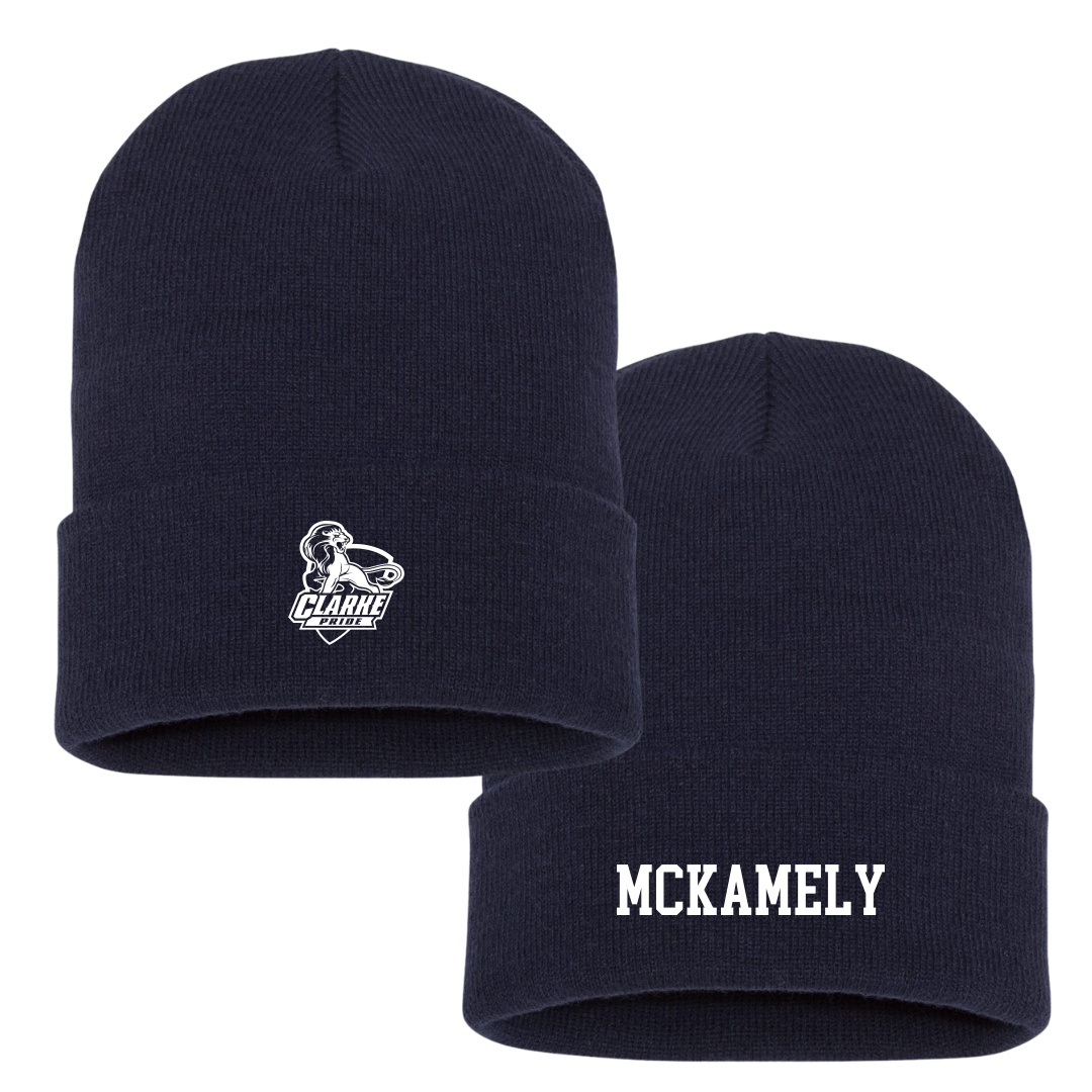 Clarke University Soccer (W) Navy Beanie - #20 Ashlyn Mckamely