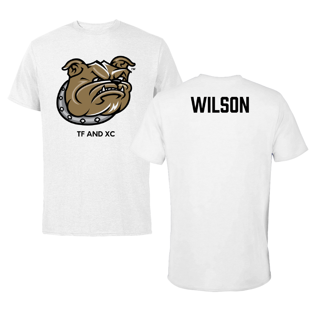 Bryant University TF and XC White Performance Tee - Avery Wilson