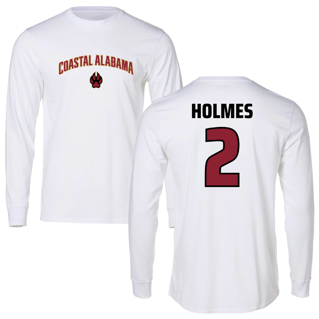 Coastal Alabama Community College Softball White Performance Long Sleeve - #2 Alissa Holmes