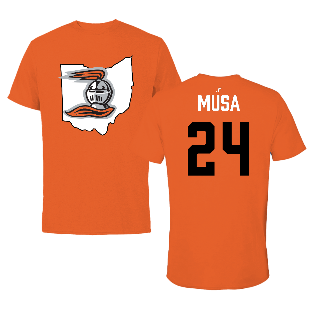 Heidelberg University Lacrosse (M) Orange State Tee - #24 Brandon Musa