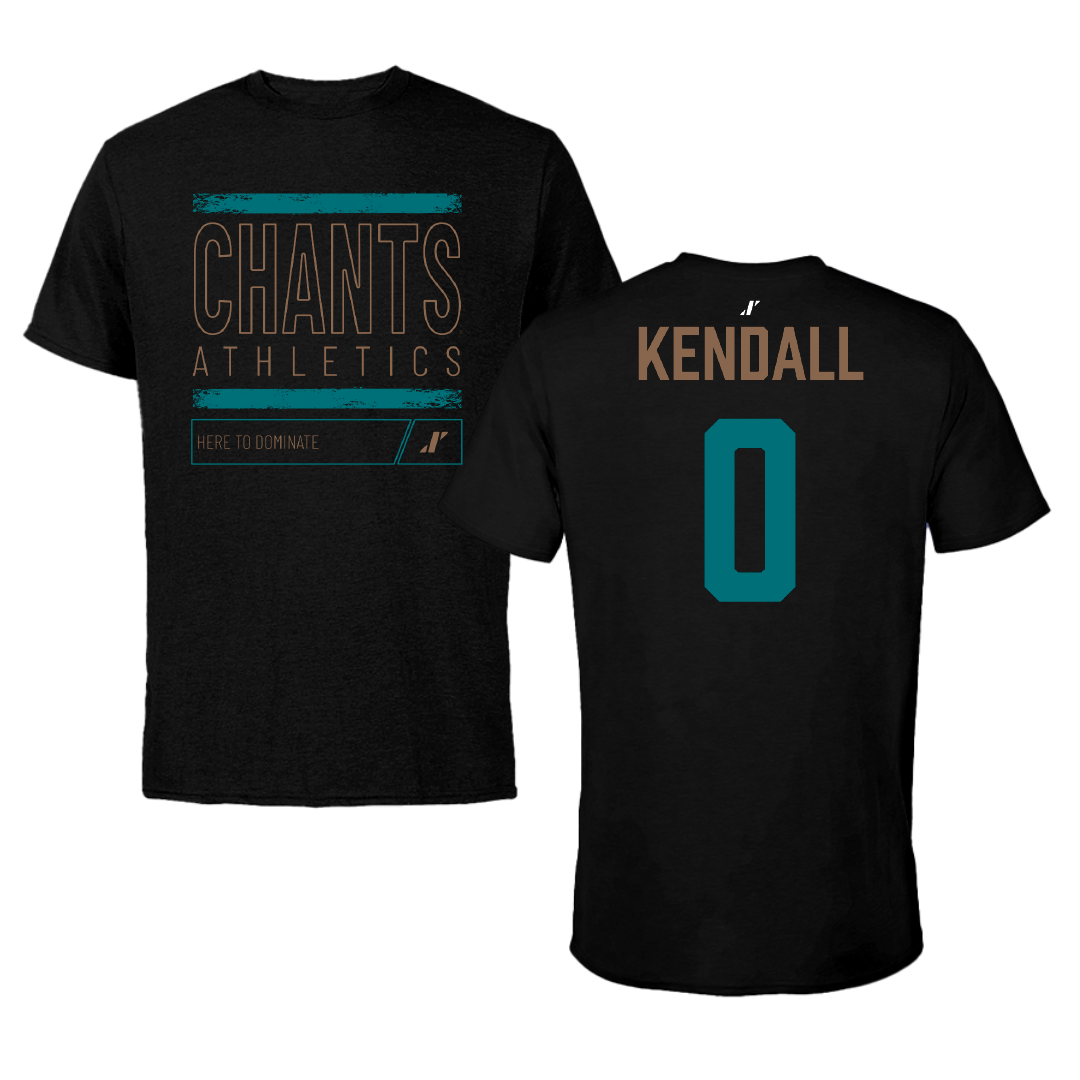 Coastal Carolina University Softball Black Dominate Performance Tee - #0 Leah Kendall