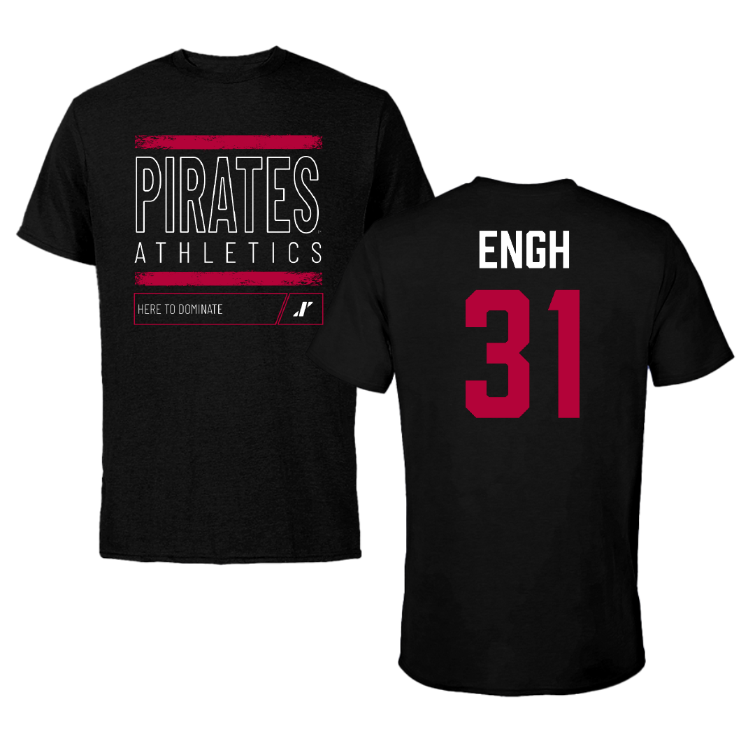 Whitworth University Baseball Black Dominate Tee - #31 Zach Engh