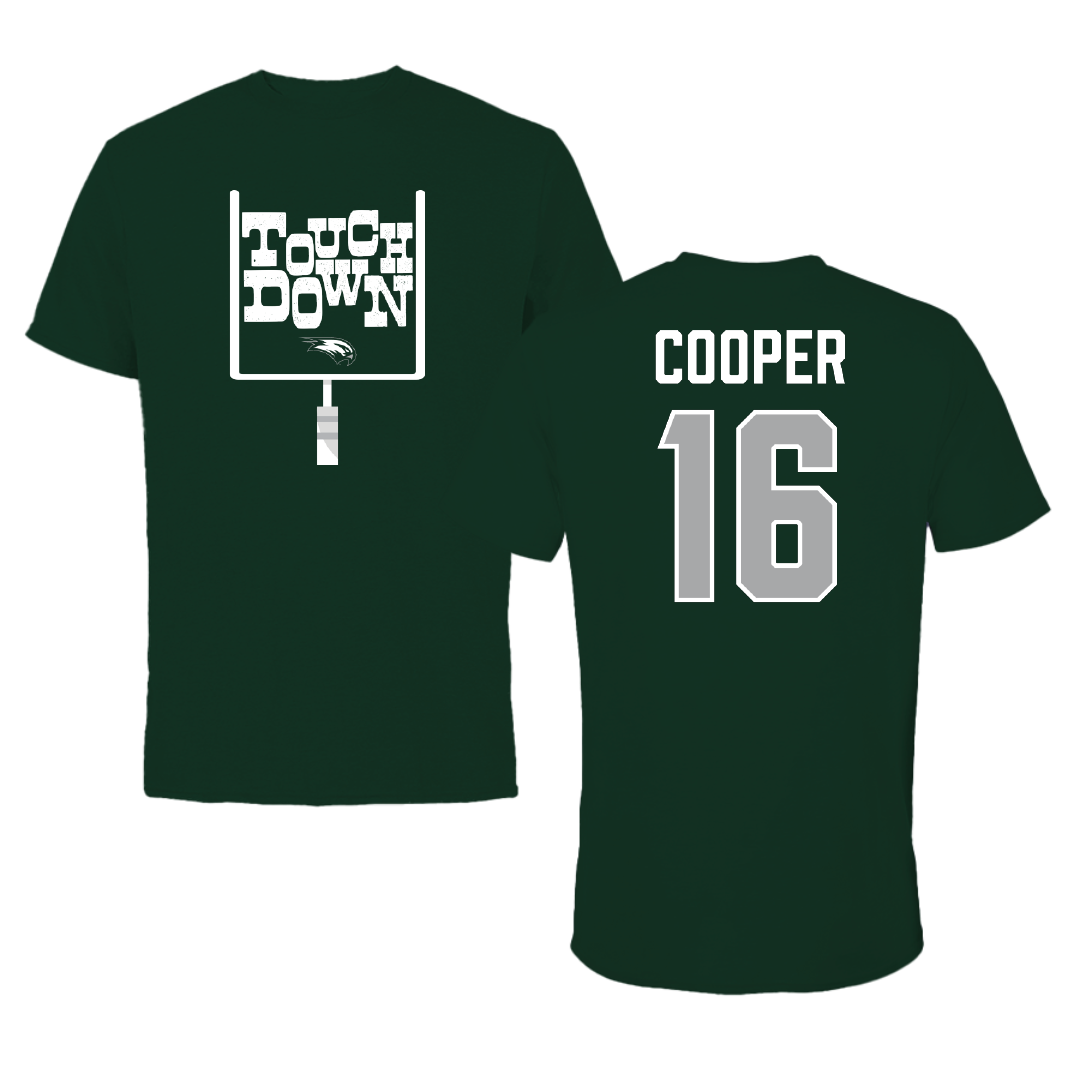 Wagner College Football Forest Green Touchdown Tee - #16 Malik Cooper