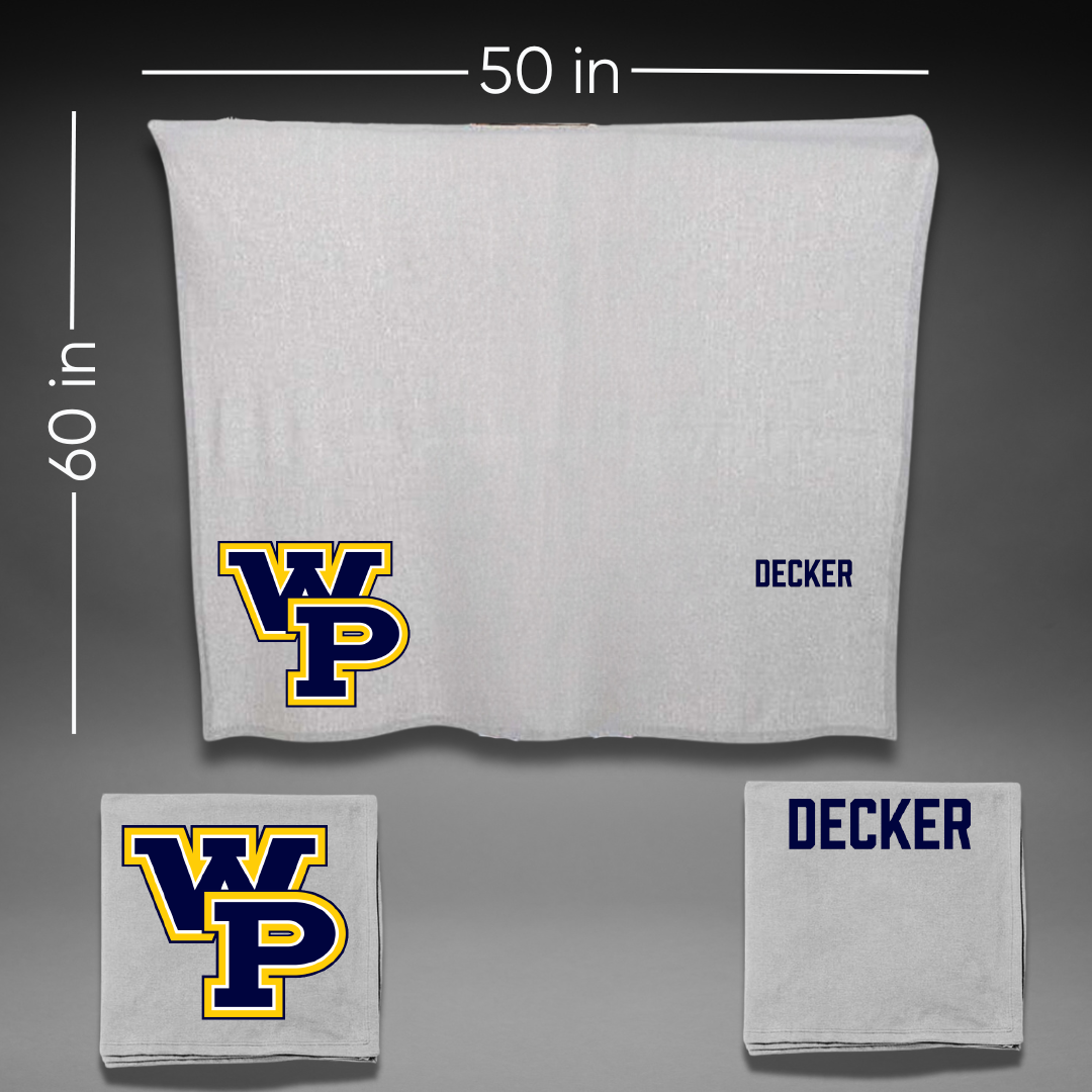 William Penn University Baseball Gray Blanket - Treyton Decker