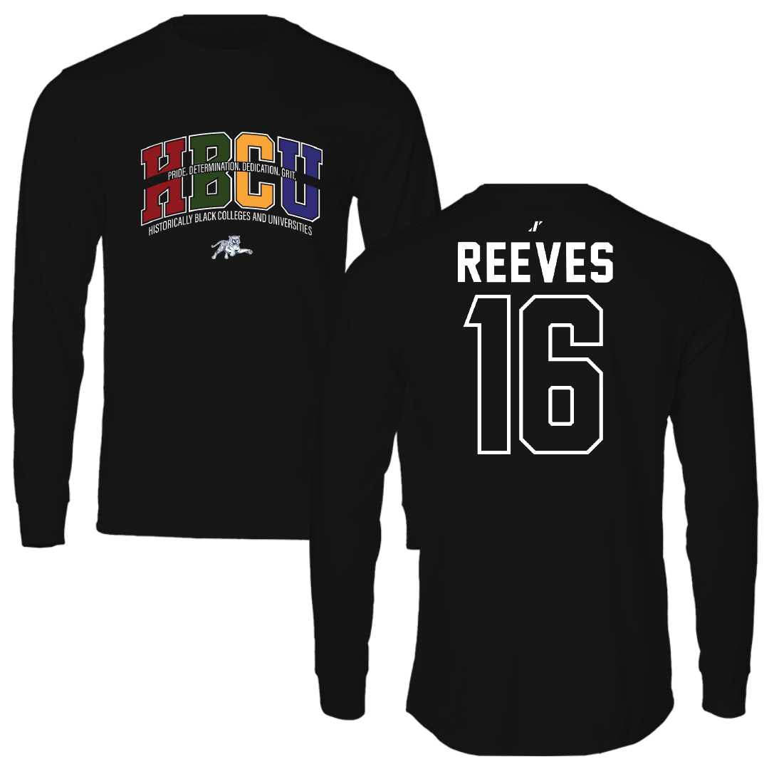 Jackson State University Volleyball Black HBCU Long Sleeve - #16 Maya Reeves