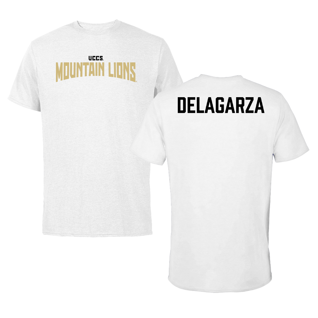 University of Colorado Colorado Springs TF and XC White Classic Performance Tee - Lilyana Delagarza