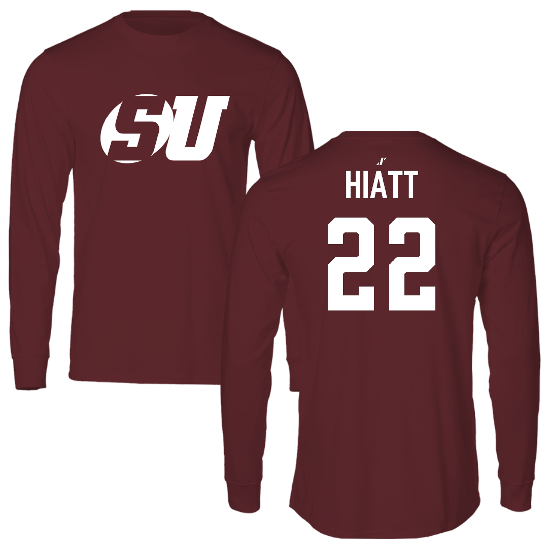 Schreiner University Baseball Maroon Long Sleeve - #22 Ian Hiatt