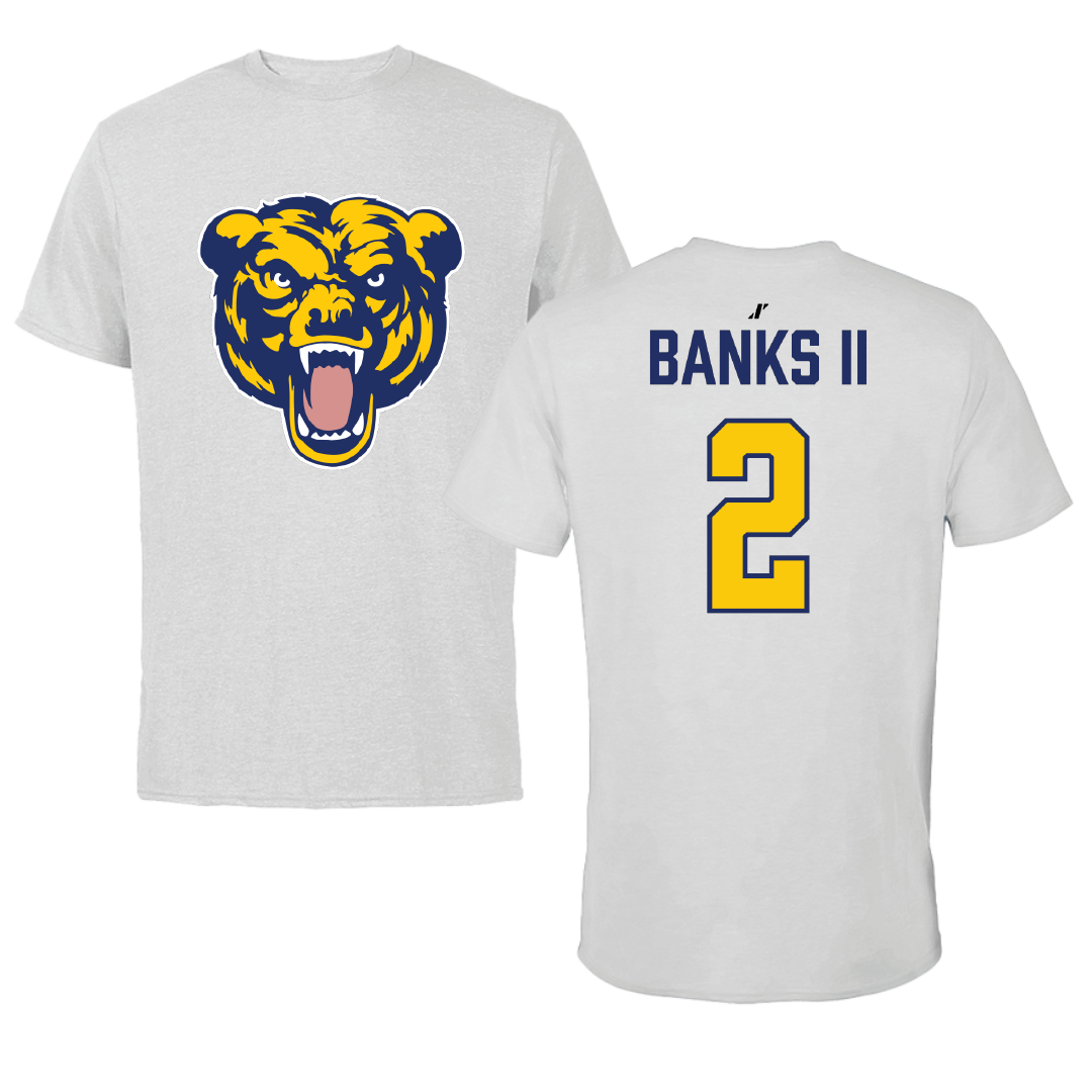 Carolina University Basketball (M) Light Gray Performance Tee - #2 Michael Banks II