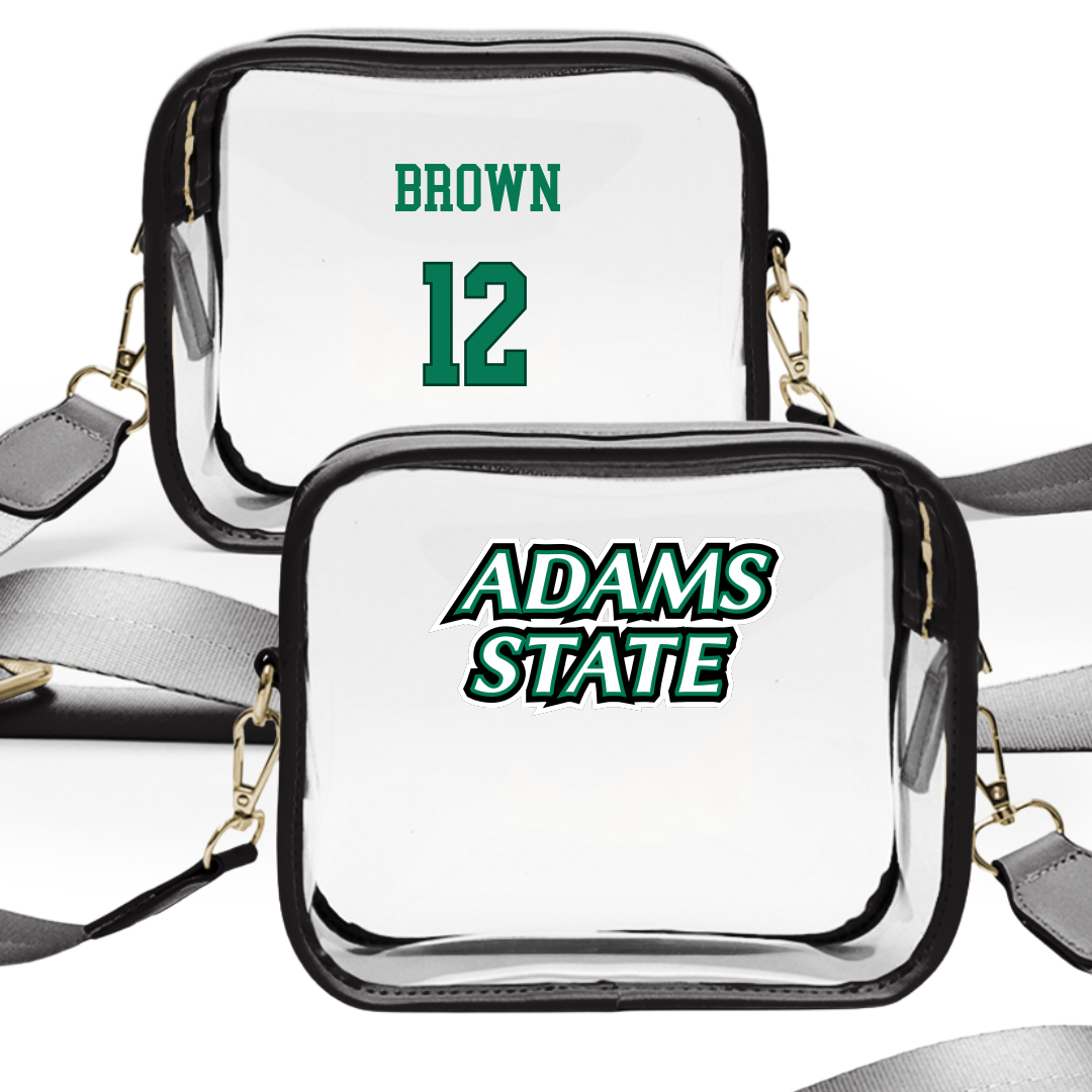Adams State University Baseball Black Clear Stadium Bag - #12 Payton Brown
