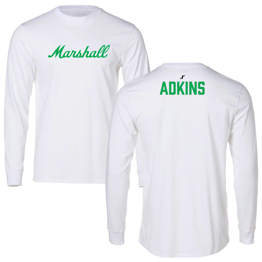 Marshall University Cheer White Performance Long Sleeve - Kaci Adkins
