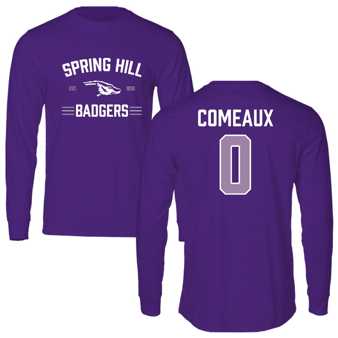 Spring Hill College Basketball Purple General Performance Long Sleeve - #0 Kiara Comeaux