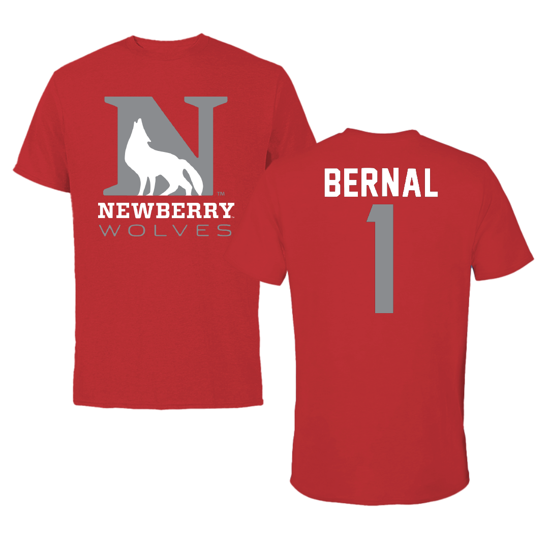 Newberry College Soccer Red Performance Tee - #1 Abigail Bernal