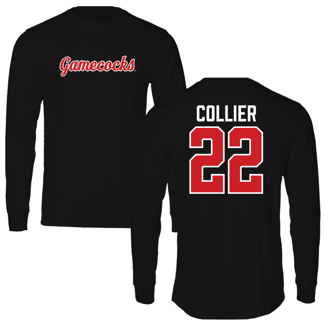 Jacksonville State University Football Black Performance Long Sleeve - #22 Travis Collier