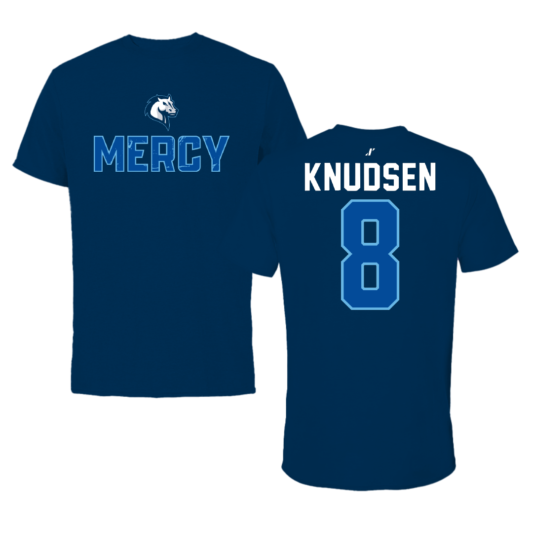 Mercy University Lacrosse Navy General Performance Tee - #8 Sofia Knudsen
