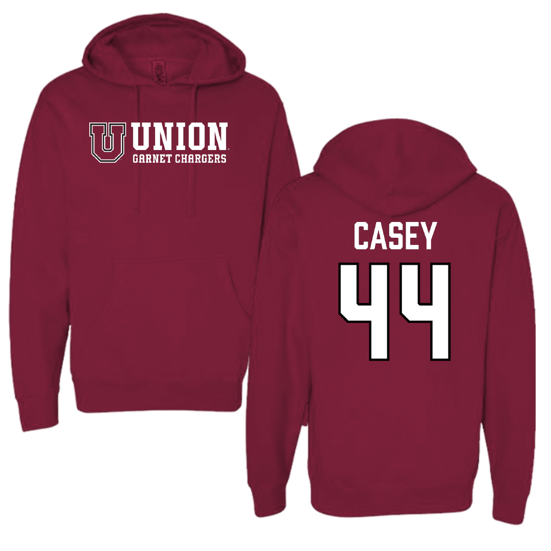 Union College Baseball Maroon General Hoodie - #44 Alex Casey