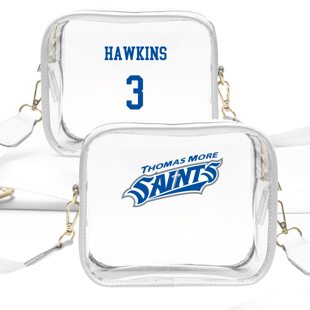 Thomas More University Football White Clear Stadium Bag - #3 Kel Hawkins