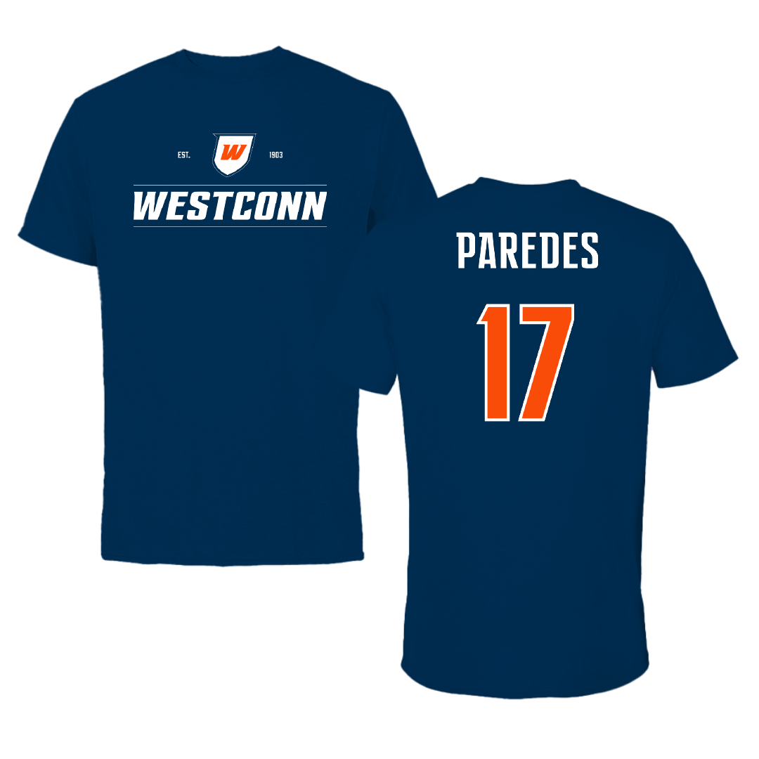 Western Connecticut State University Lacrosse Navy General Performance Tee - #17 Samantha Paredes