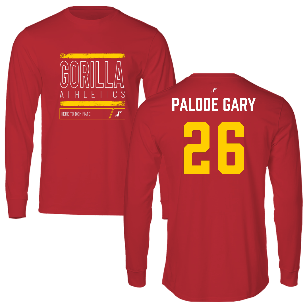 Pittsburg State University Football Red Dominate Long Sleeve - #26 Zahmari Palode Gary