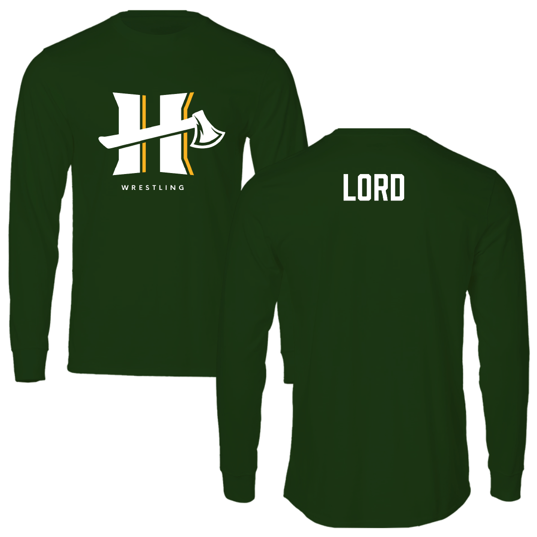 Cal Poly Humboldt Wrestling Forest Green Long Sleeve - Riley Lord