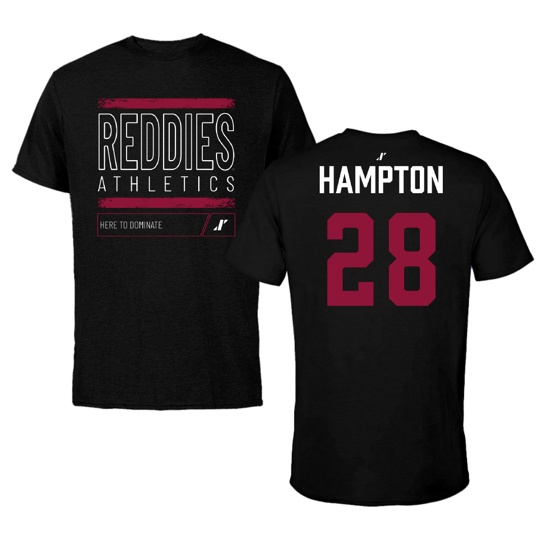 Henderson State University Football Black Dominate Tee - #28 Terrance Hampton