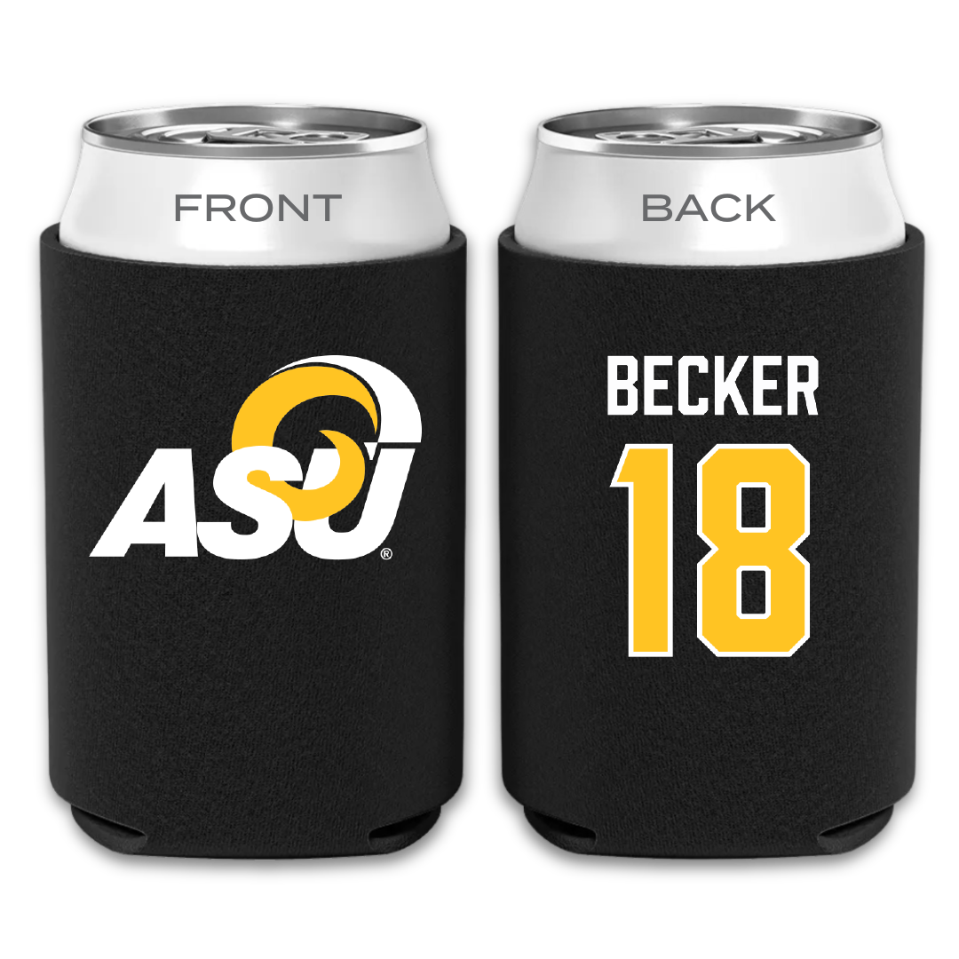 Angelo State University Baseball Black Can Cooler - #18 Chase Becker