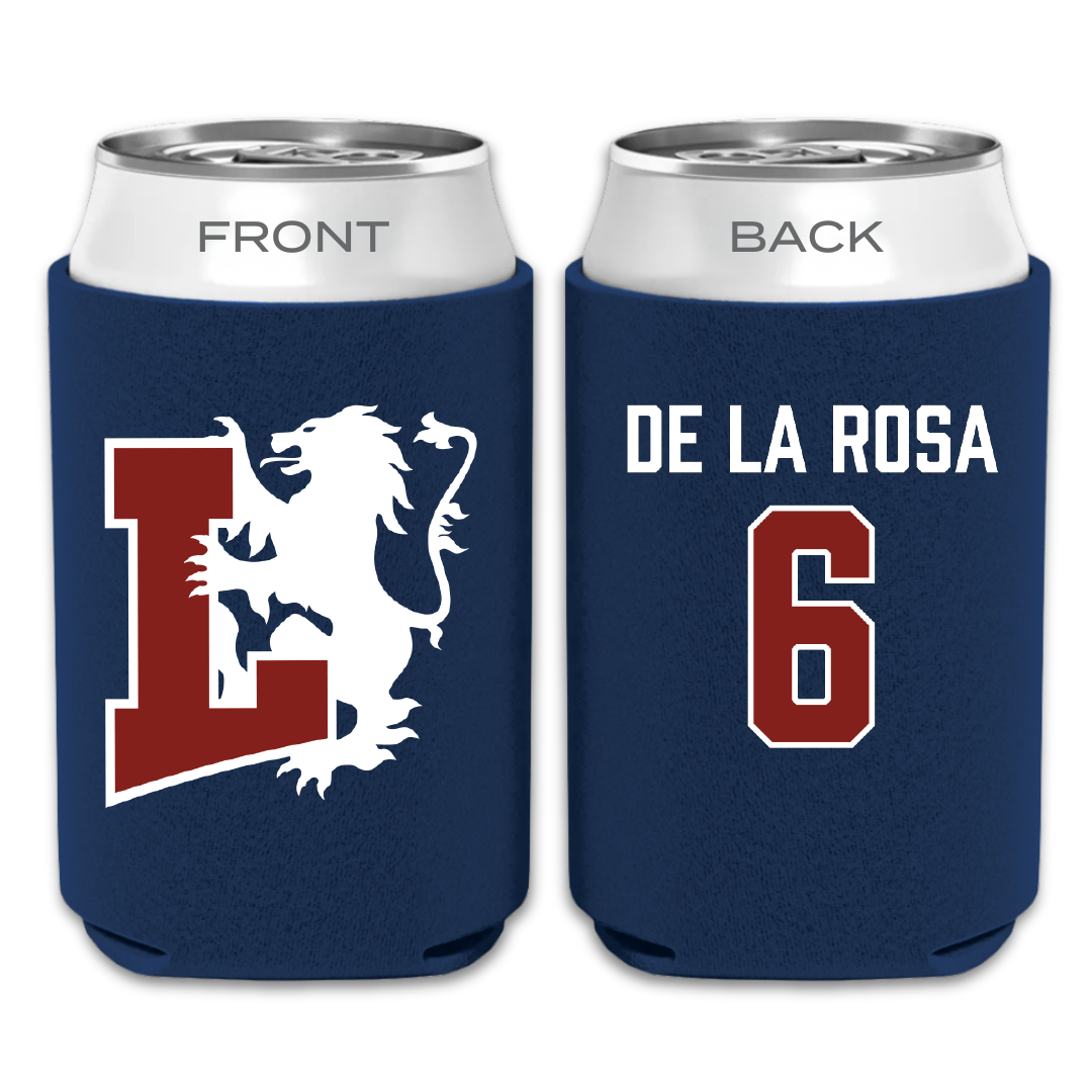 Lyon College Soccer (M) Navy Can Cooler - #6 Cristian De La Rosa