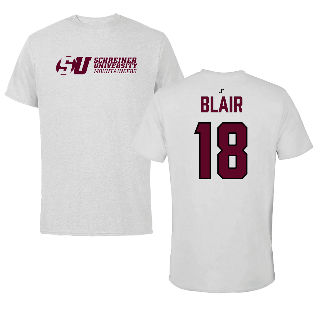 Schreiner University Baseball Light Gray Performance Tee - #18 JD Blair