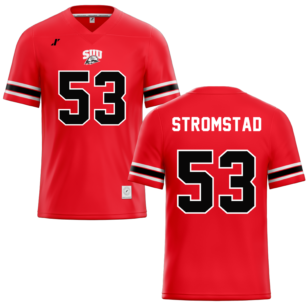 Southern Utah University Red Football Jersey - #53 Mason Stromstad