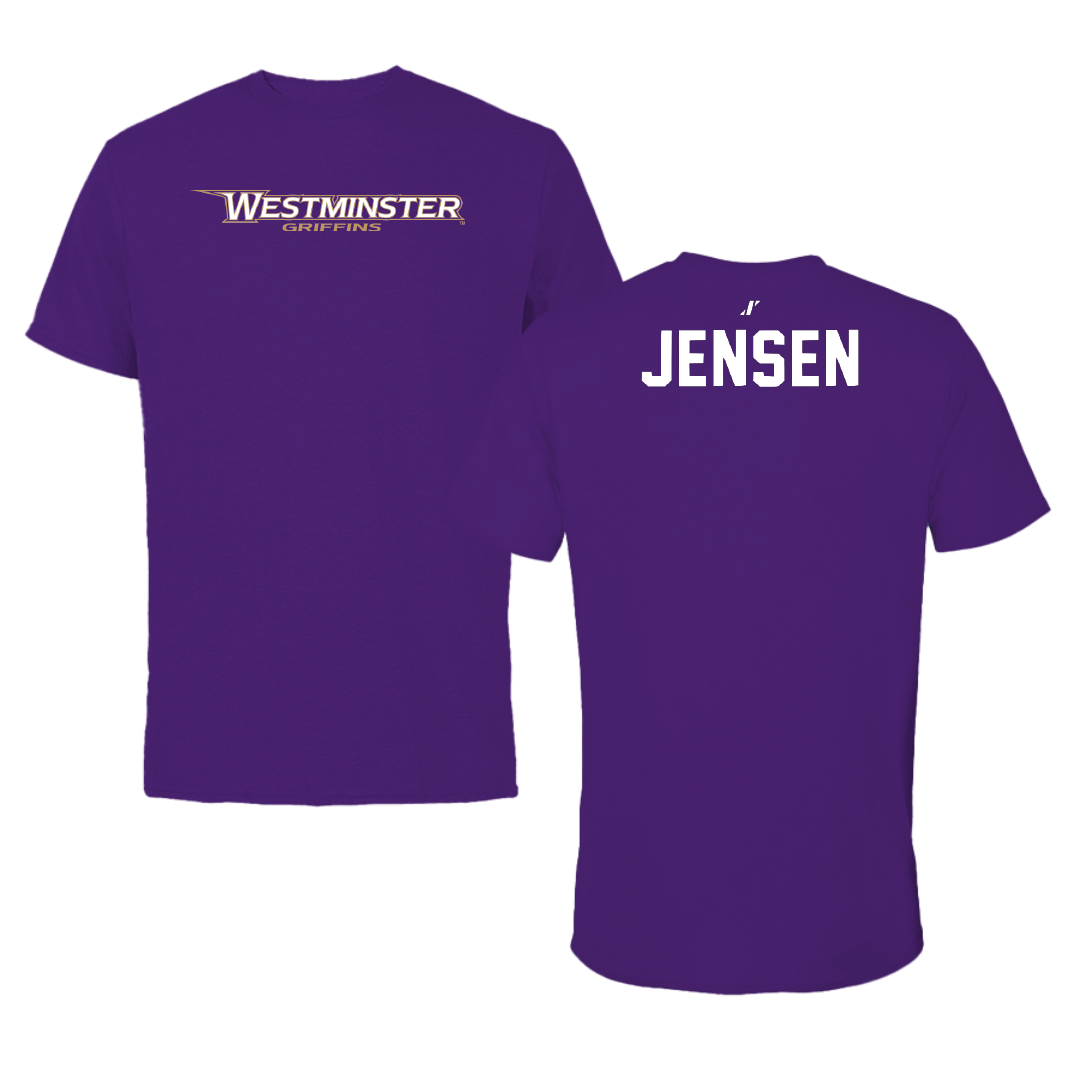 Westminster University (Utah) Golf Purple Performance Tee - Nic Jensen