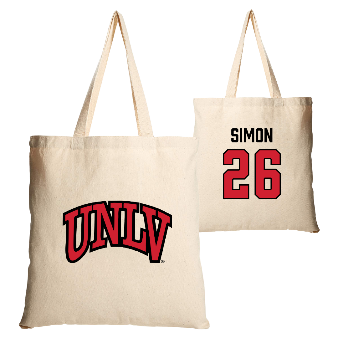 University of Nevada-Las Vegas Baseball Tan Canvas Tote Bag - #26 Sam Simon
