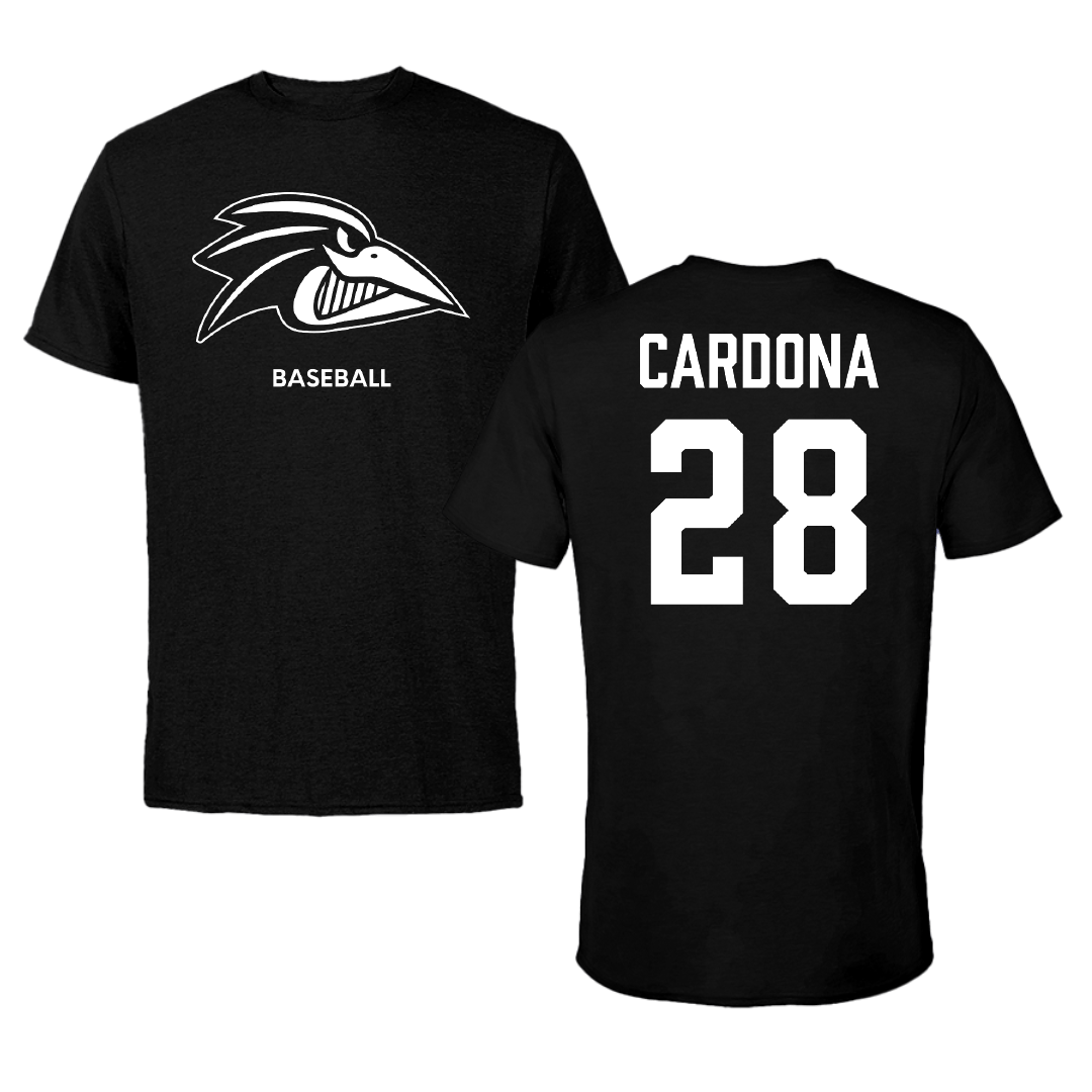 Franklin Pierce University Baseball Black Performance Tee - #28 Antwan Cardona