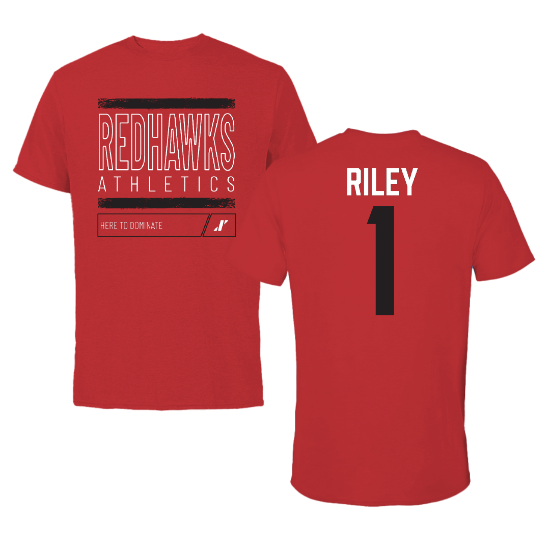 Southeast Missouri State University Football Red Dominate Performance Tee - #1 Trel Riley