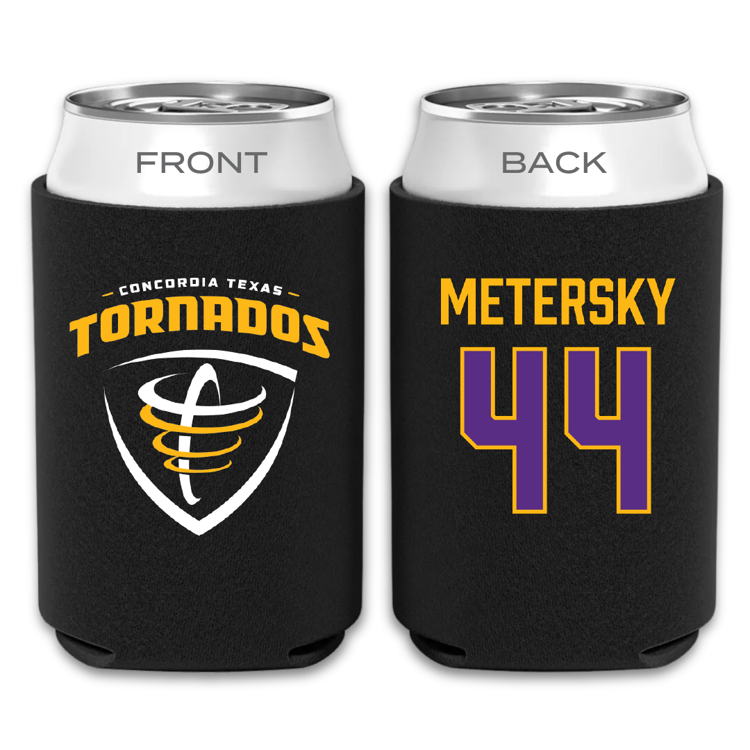 Concordia University (Texas) Baseball Black Can Cooler - #44 Gavriel Metersky