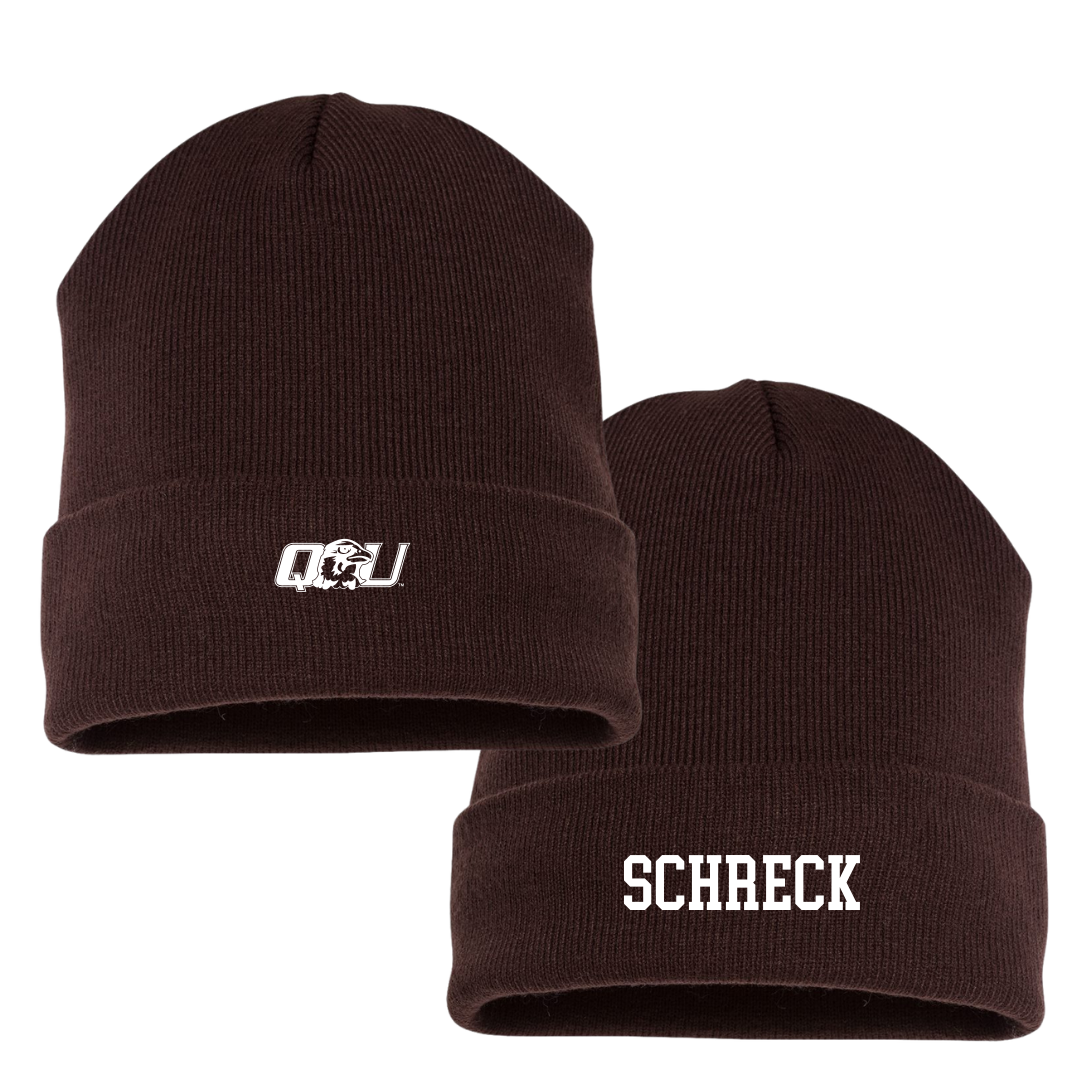Quincy University STUNT Brown Beanie - #7 Keria Schreck