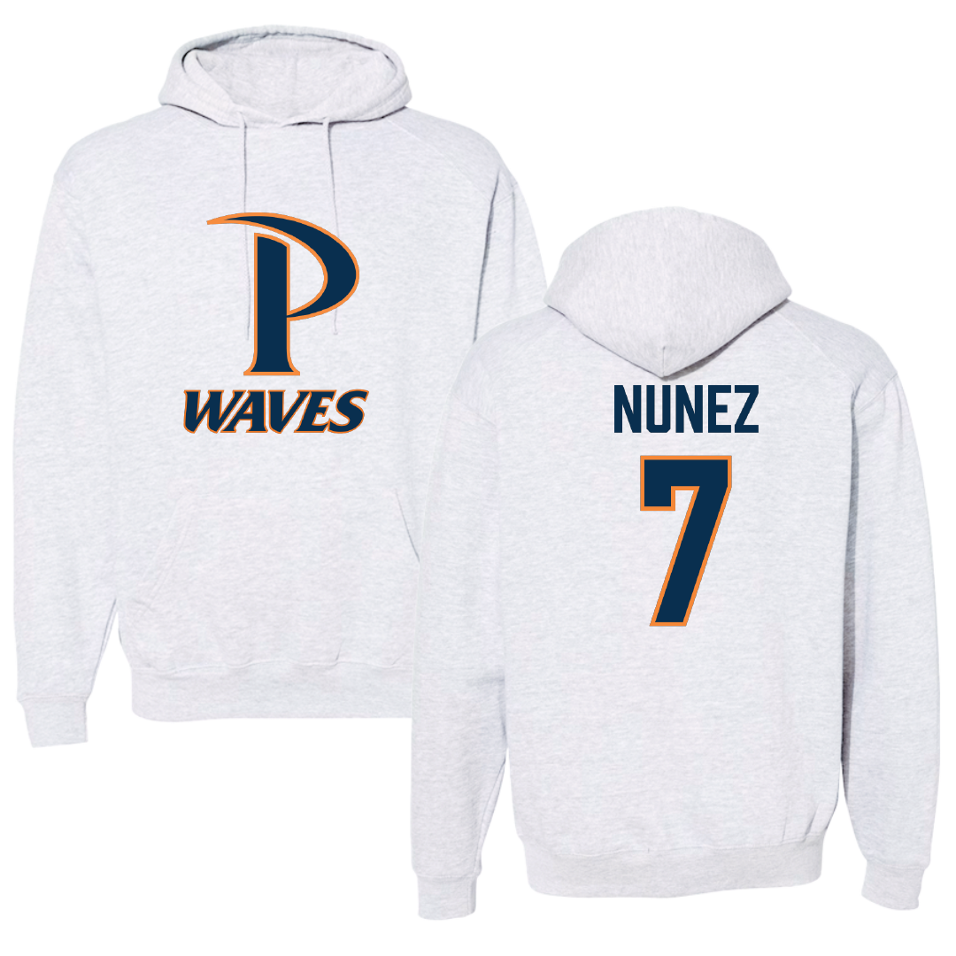 Pepperdine University Baseball Light Gray Hoodie - #7 Julian Nunez