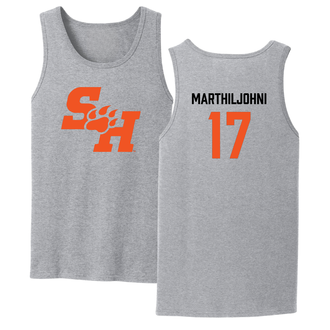 Sam Houston State University Baseball Sport Gray Tank Top - #17 Cole Marthiljohni