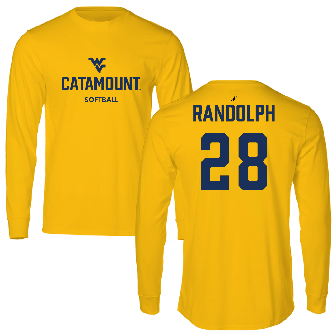 Potomac State College Softball Gold Long Sleeve - #28 Delaney Randolph