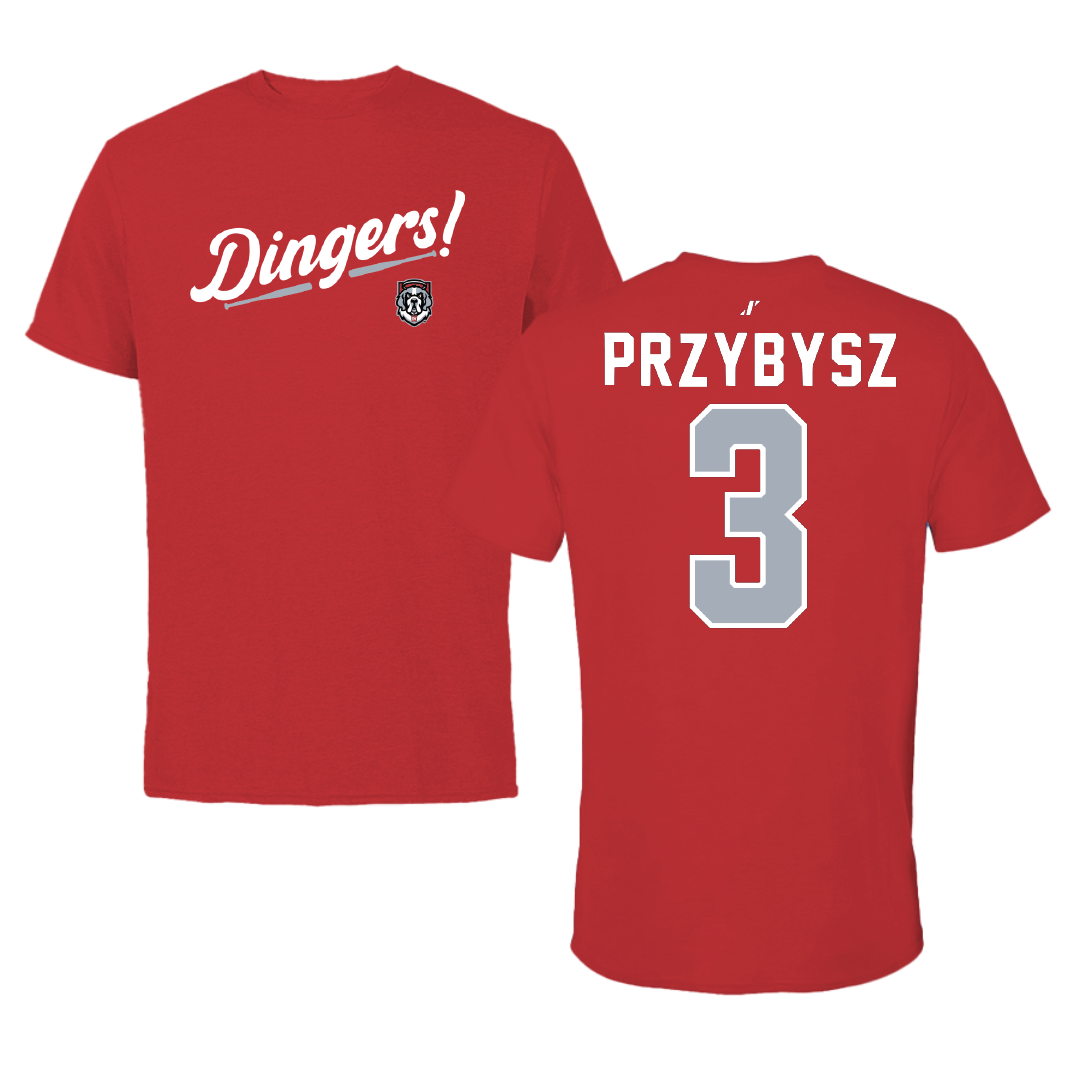 D'Youville University Softball Red Dingers Performance Tee - #3 Emily Przybysz