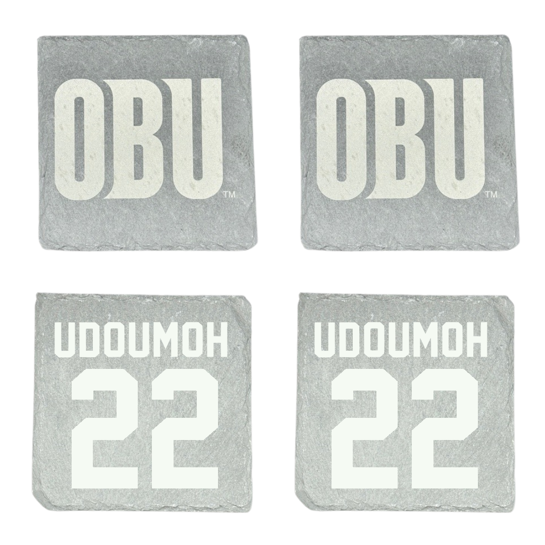 Oklahoma Baptist University Basketball Stone Coaster (4 Pack)  - #22 Joshua Udoumoh