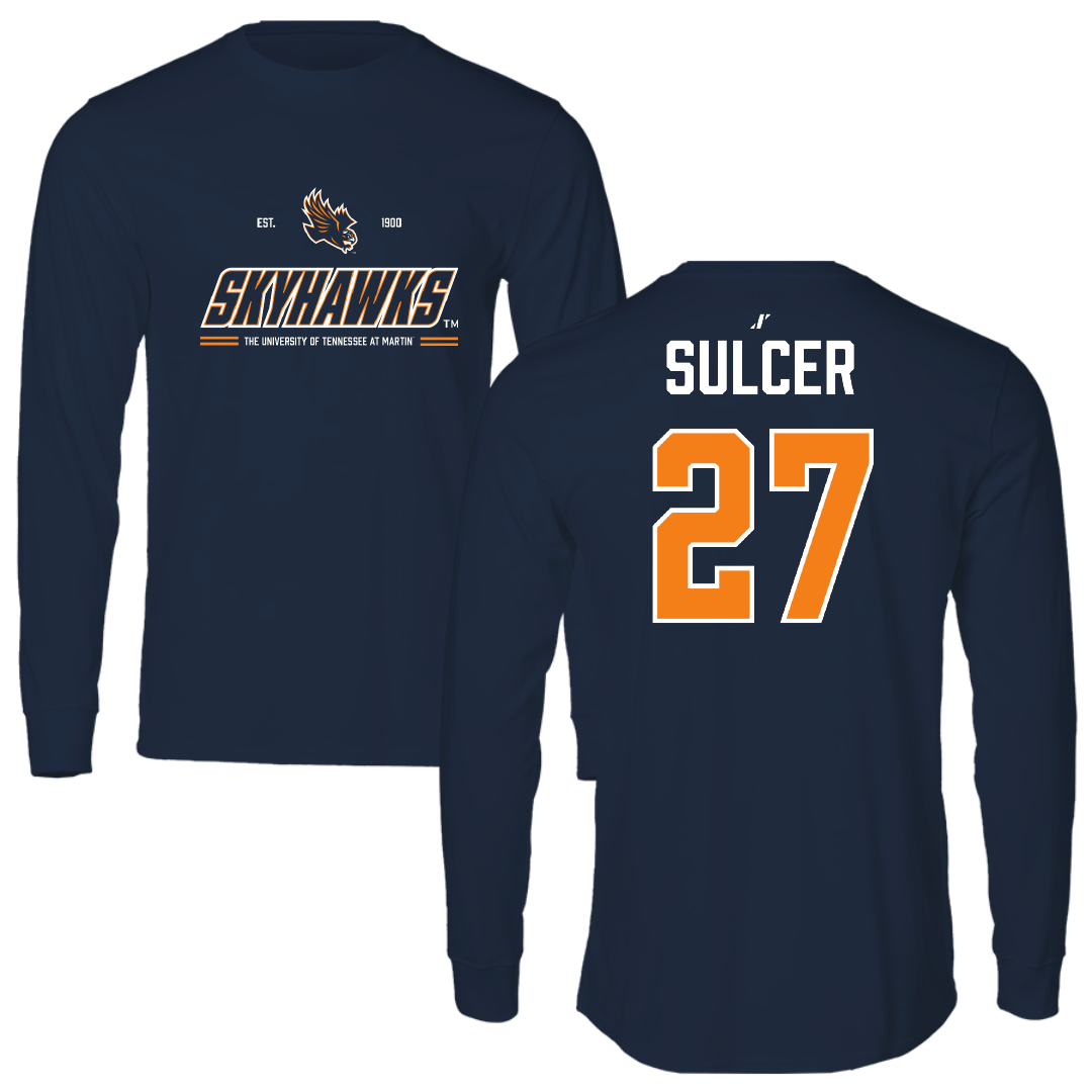 University of Tennessee at Martin Volleyball Navy General Performance Long Sleeve - #27 Dylan Sulcer