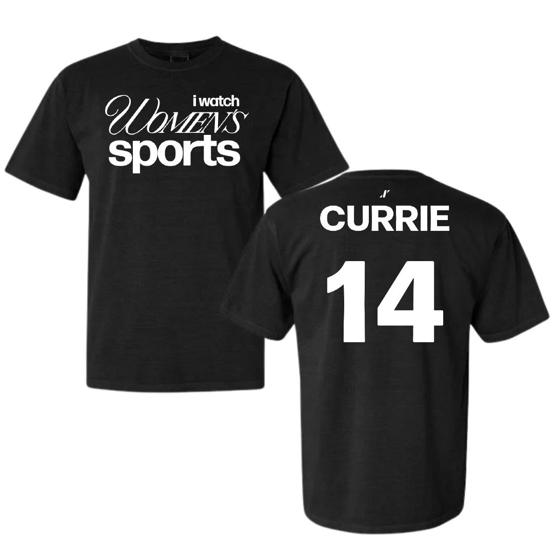 Jacksonville State University Softball Black WHM Comfort Colors Tee - #14 Sarah Currie