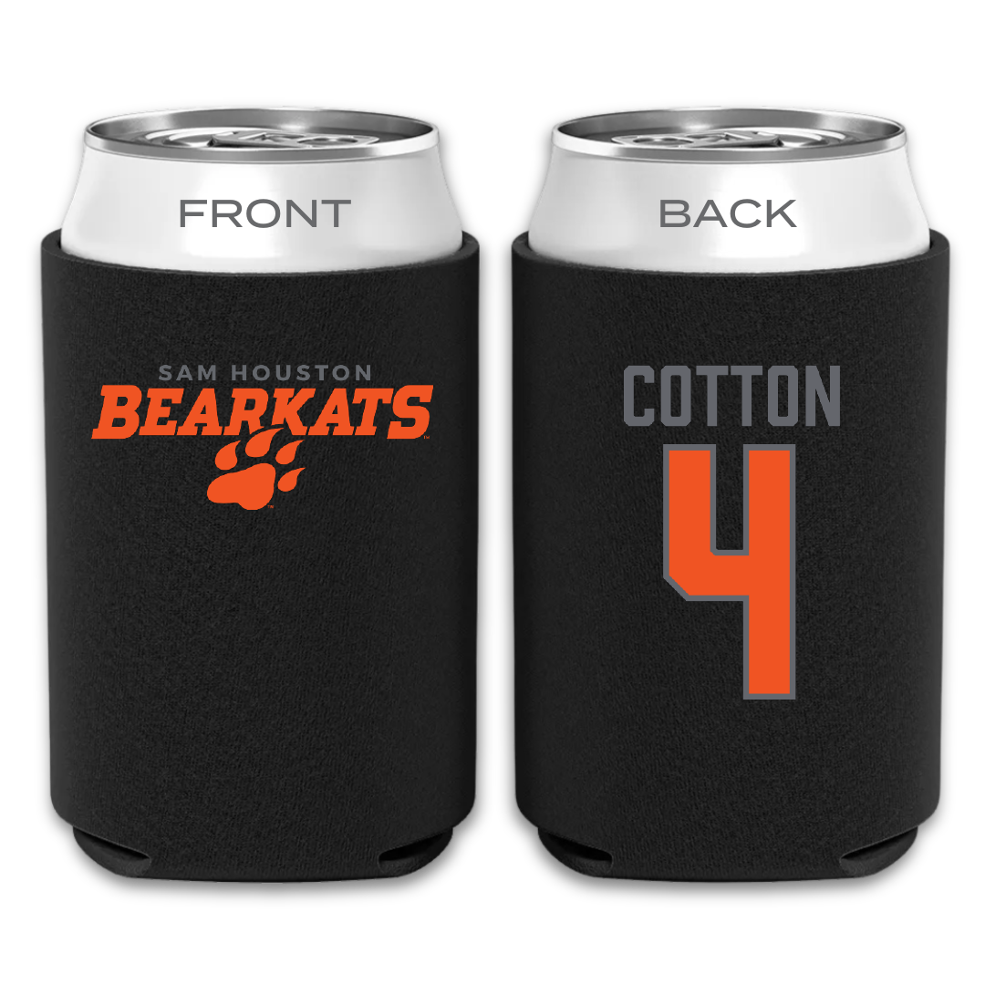 Sam Houston State University Baseball Black Can Cooler - #4 Caleb Cotton