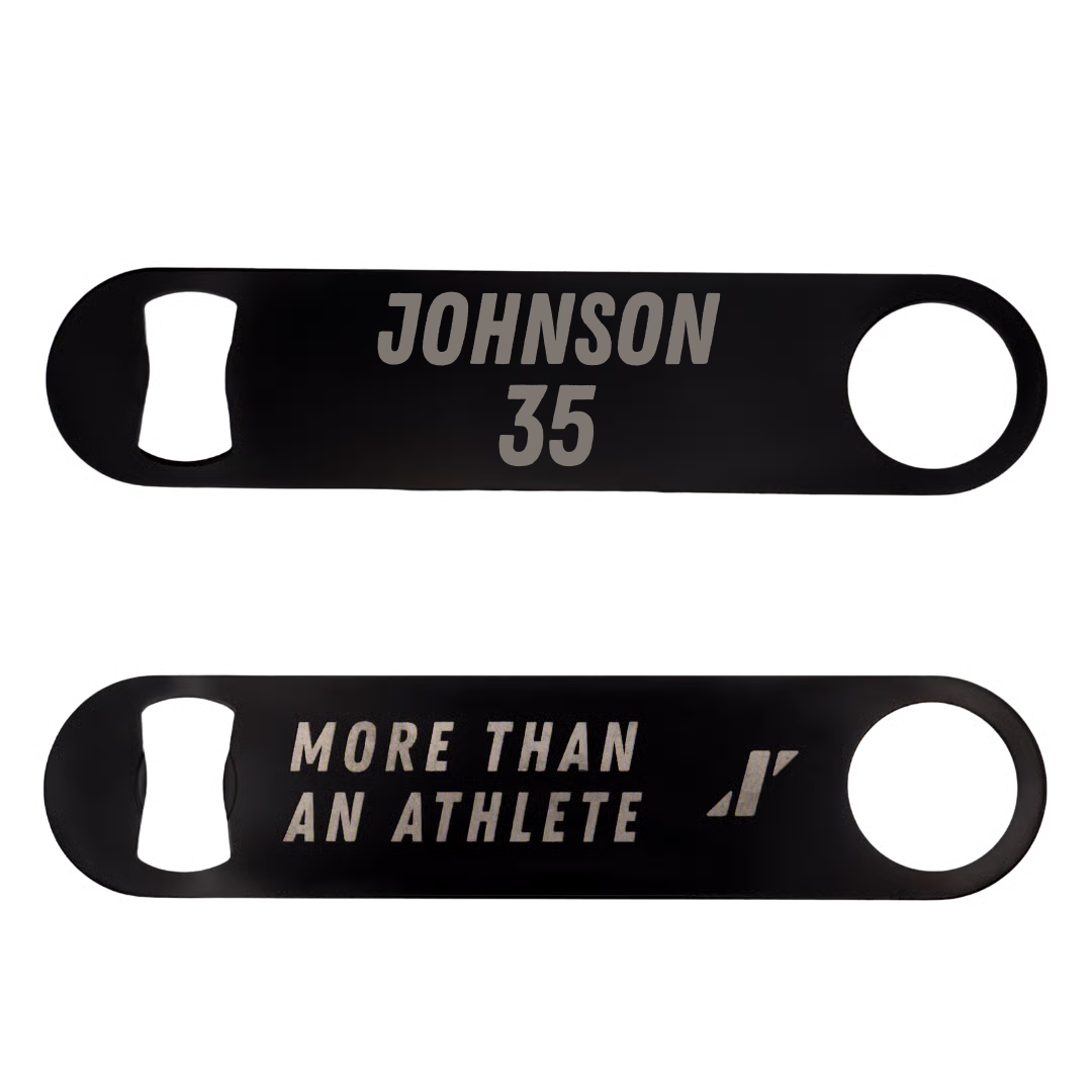 Football Black Bottle Opener - #35 Luke Johnson