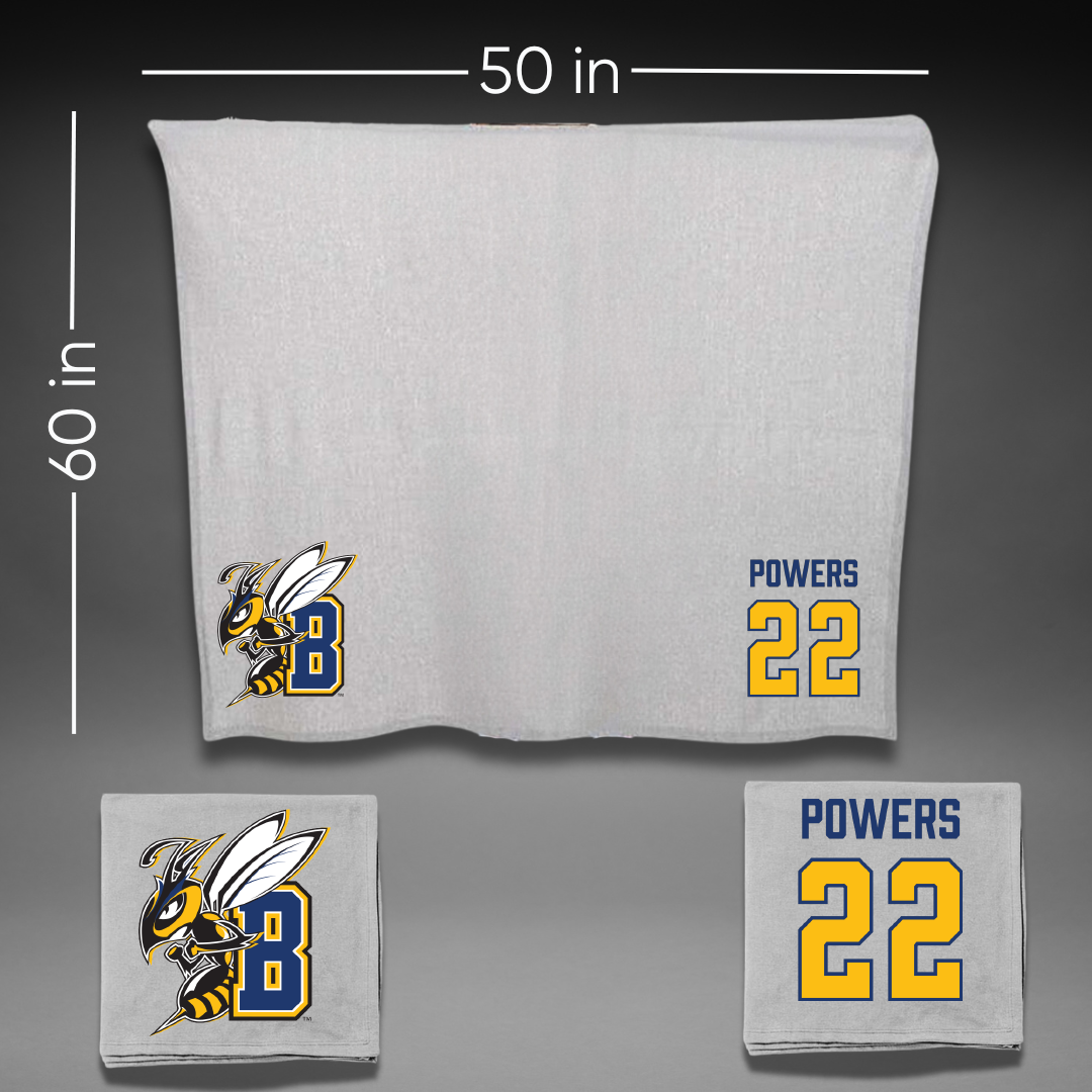 Montana State University Billings Soccer Gray Blanket - #22 Briel Powers