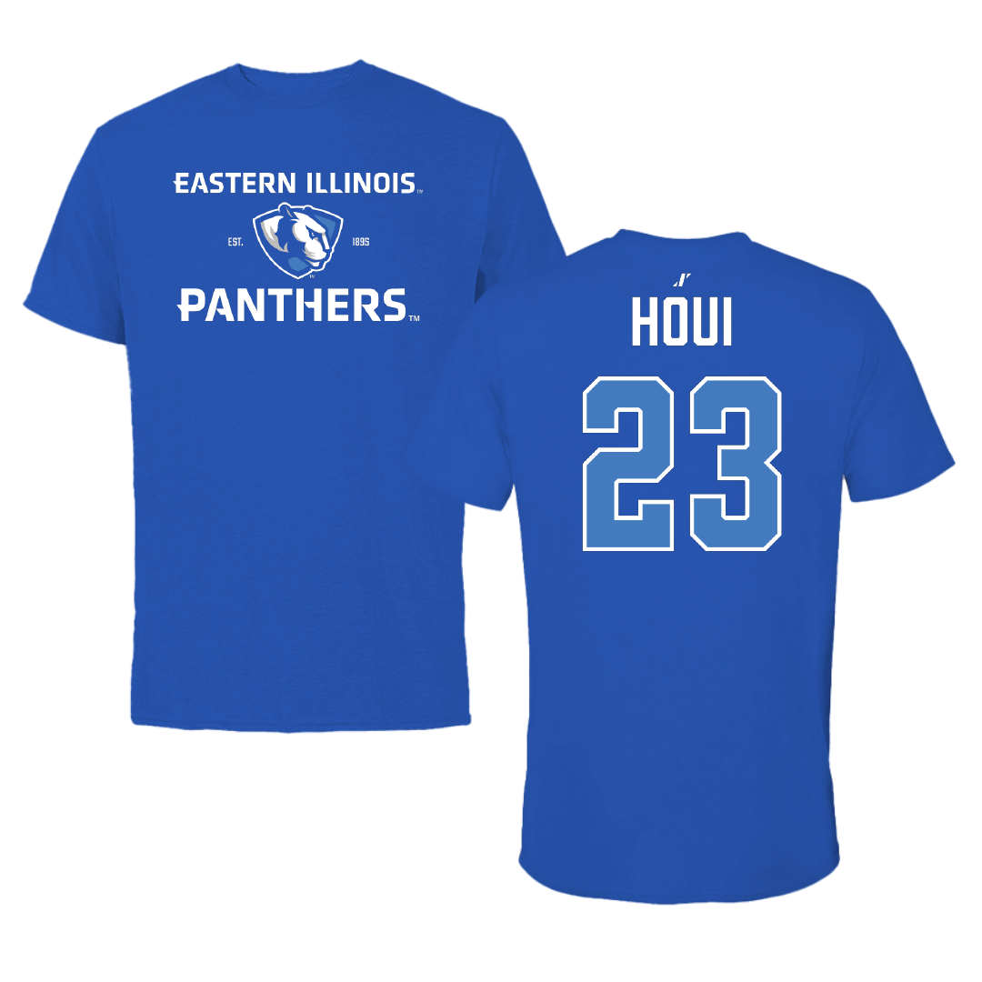 Eastern Illinois University Football Blue General Tee - #23 Isaiah Houi