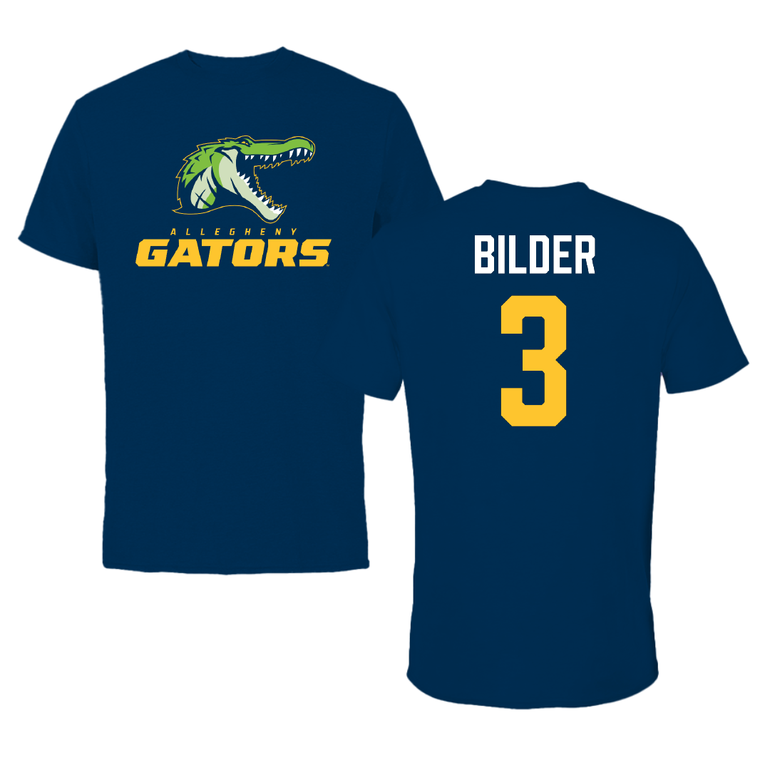 Allegheny College Baseball Navy Tee - #3 Aidan Bilder