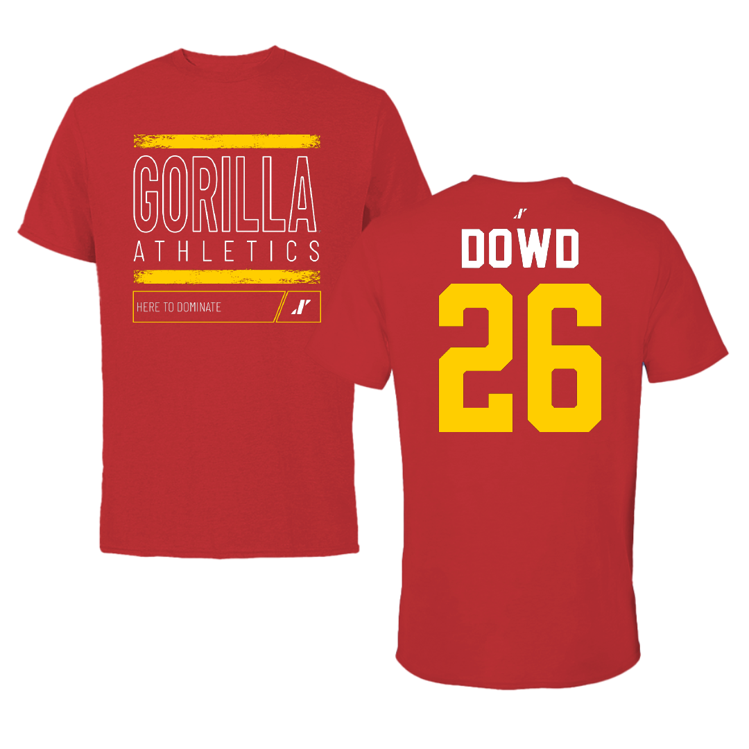 Pittsburg State University Baseball Red Dominate Tee - #26 Boston Dowd